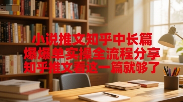 小说推文知乎中长篇爆单实操全流程分享，知乎推文看这一篇就够了|无忧资源社