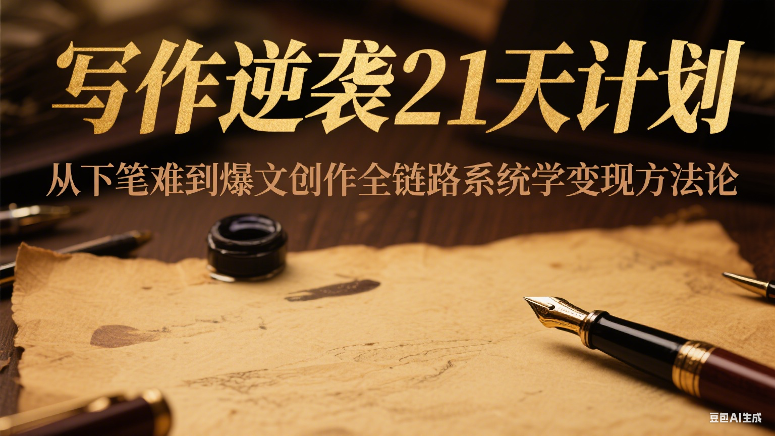 写作逆袭21天计划：从下笔难到爆文创作全链路系统学变现方法论|无忧资源社