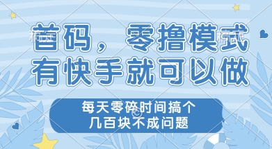 首码零撸项目，有快手就可以做，每天业务时间搞个几张不是问题【揭秘】|无忧资源社