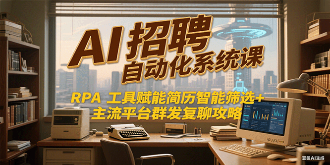AI招聘自动化系统课，RPA工具赋能简历智能筛选+主流平台群发复聊全攻略|无忧资源社