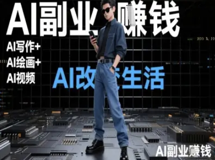 AI改变生活（Ai写作+AI绘画+Ai视频），AI副业挣钱|无忧资源社