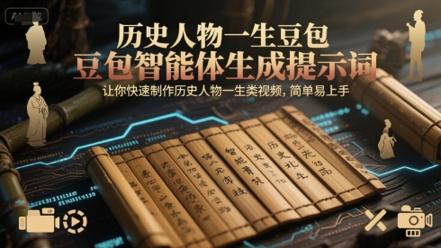 历史人物一生豆包智能体生成提示词，让你快速制作历史人物一生类视频，简单易上手|无忧资源社