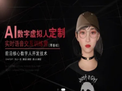 AI数字虚拟人定制，实时语音交互训练营（零基础），前沿核心数字人开发技术|无忧资源社