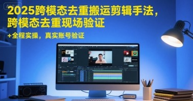 2025跨模态去重搬运剪辑手法，跨模态去重现场验证 +全程实操，真实账号验证|无忧资源社