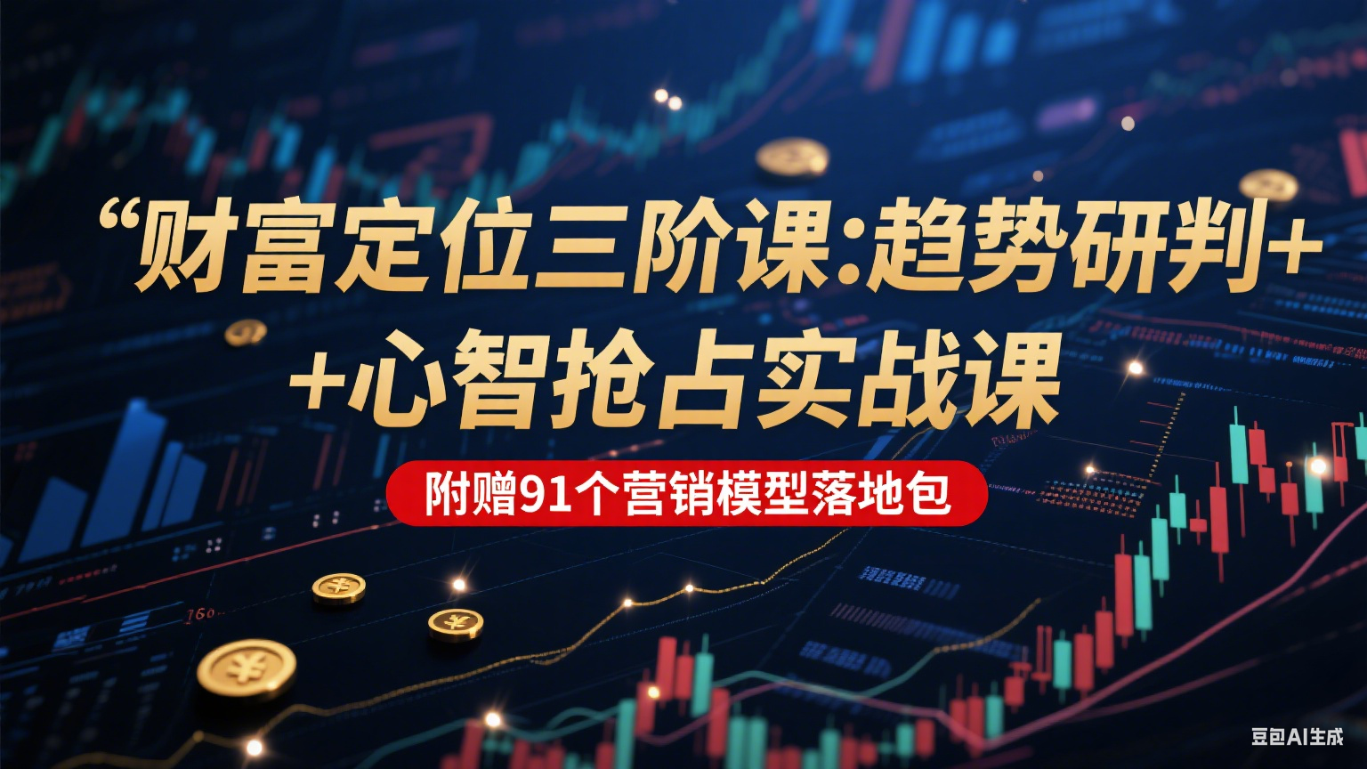财富定位三阶课：趋势研判 + 心智抢占实战课，附赠91个营销模型落地包|无忧资源社
