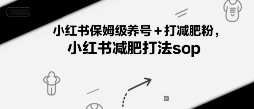 小红书保姆级养号+打减肥粉，小红书减肥打法sop|无忧资源社