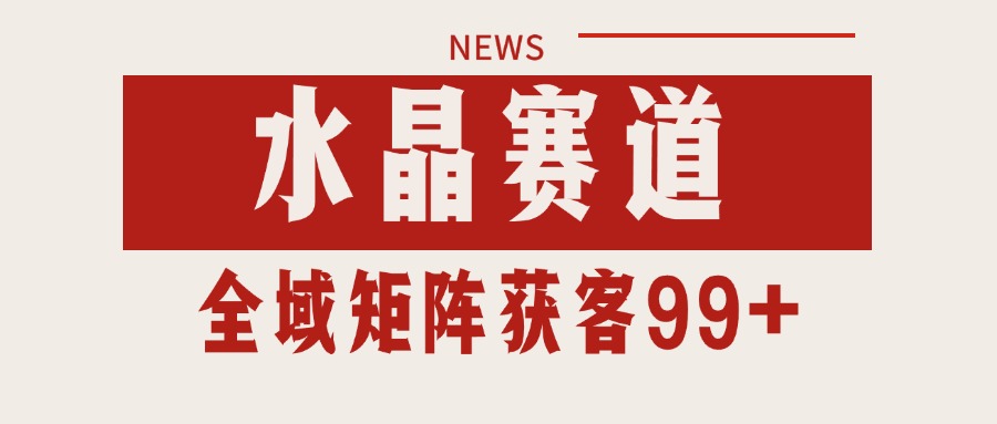 小红书某音水晶赛道引流获客 自热矩阵日引200+|无忧资源社