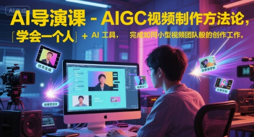 AI导演课-AIGC视频制作方法论，学会一个人+AI工具，完成如同小型视频团队般的创作工作，实现导演梦|无忧资源社