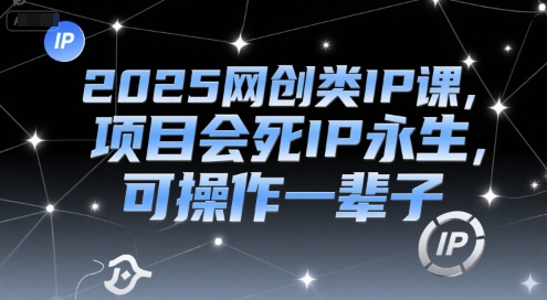 2025网创类IP课，项目会死IP永生，可操作一辈子|无忧资源社
