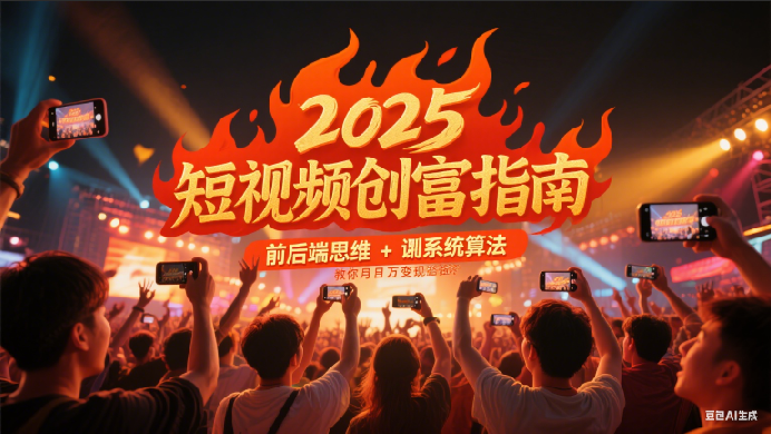 2025短视频创富指南，前后端思维 + 系统算法，教你月入过万变现路径|无忧资源社