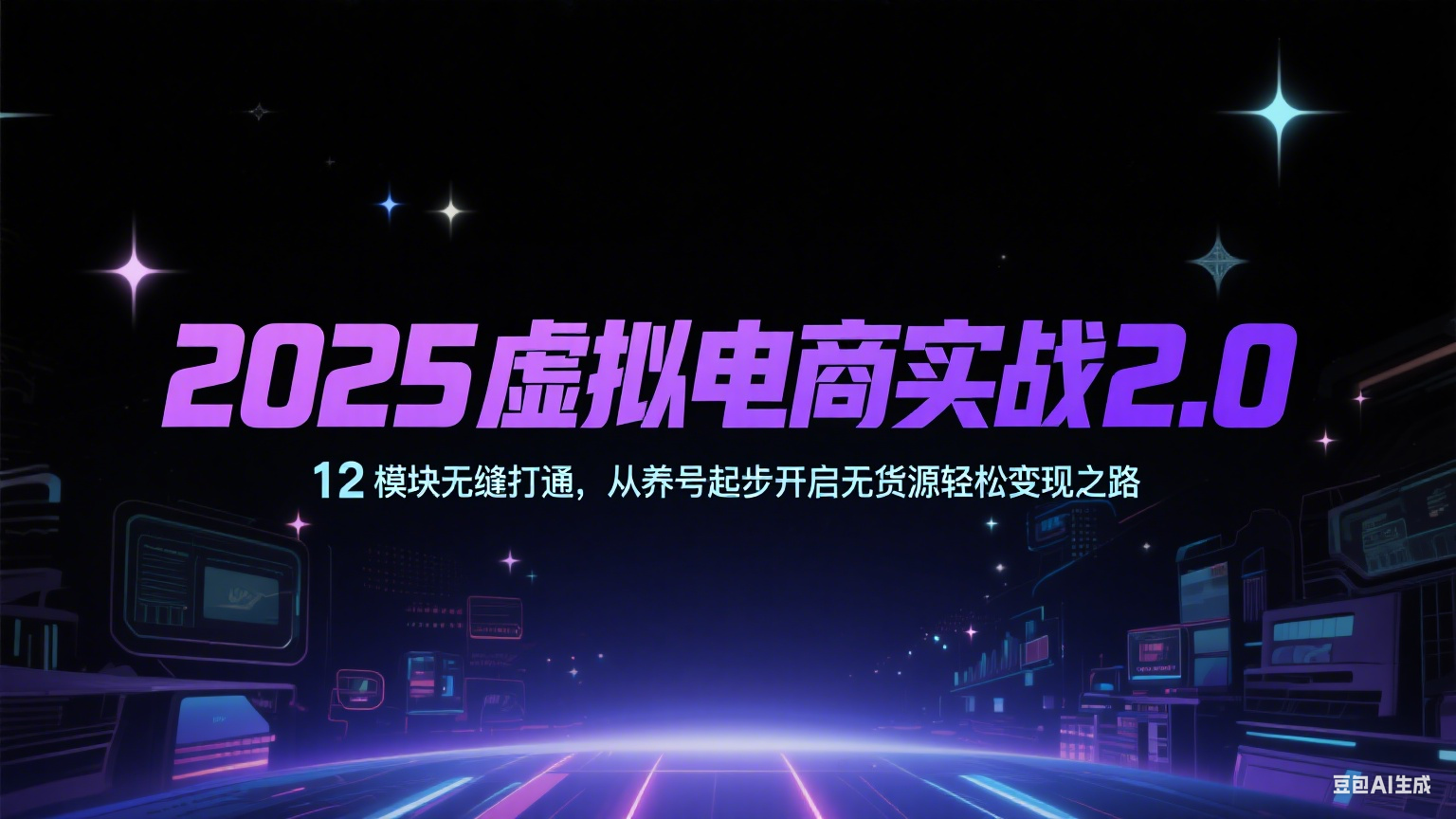 2025虚拟电商实战2.0，12模块无缝打通，从养号起步开启无货源轻松变现之路|无忧资源社