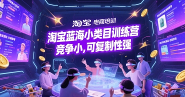 淘宝蓝海小类目训练营， 竞争小，可复制性强|无忧资源社