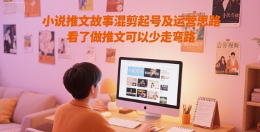小说推文故事混剪起号及运营思路，看了做推文可以少走弯路|无忧资源社