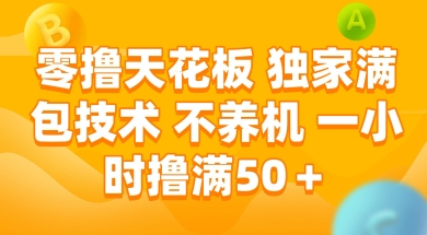 零撸天花板，独家满包技术 不养机 一小时撸满50+【揭秘】|无忧资源社