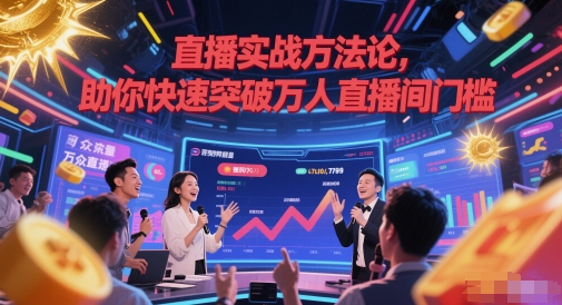 直播实战方法论，助你快速突破万人直播间门槛|无忧资源社
