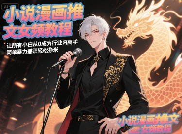 小说漫画推文女频教程，让所有小白从0成为行业内高手，简单暴力兼职轻松挣米|无忧资源社