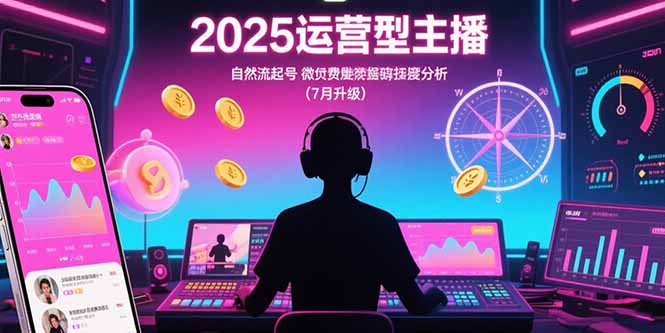 （15508期）2025运营型主播：自然流起号，微付费投放技巧，罗盘数据深度解析(7月更新)|无忧资源社