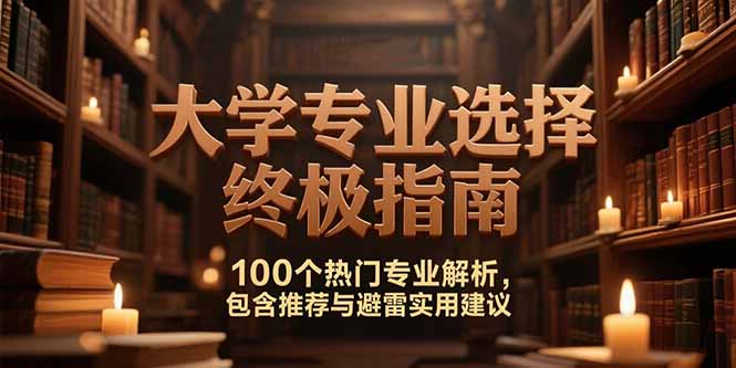（15261期）付费文：大学专业选择终极指南,100个热门专业解析,包含推荐与避雷实用建议|无忧资源社