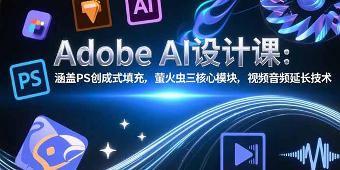 （15469期）Adobe AI设计课：涵盖PS创成式填充，萤火虫三核心模块，视频音频延长技术|无忧资源社