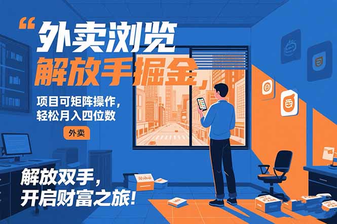 （15440期）外卖浏览掘金项目 可矩阵操作 轻松日入500+|无忧资源社