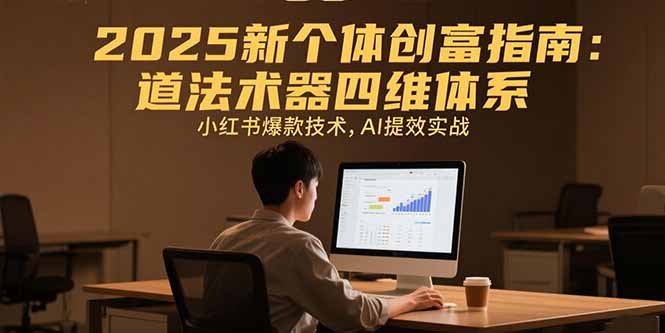 （15477期）2025新个体创富指南：道法术器四维体系，小红书爆款技术，AI提效实战|无忧资源社