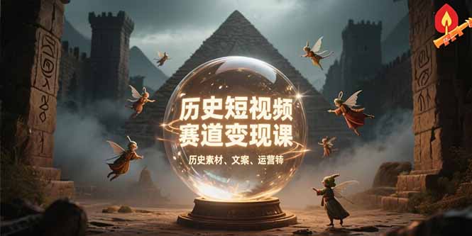 （15386期）历史短视频赛道变现课，百集素材库应用，文案剪辑技巧，账号运营全案|无忧资源社