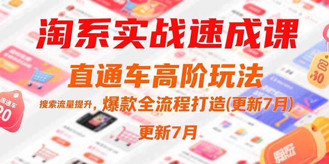 （15374期）淘系实战速成课，直通车高阶玩法，搜索流量提升，爆款全流程打造(更新7月)|无忧资源社
