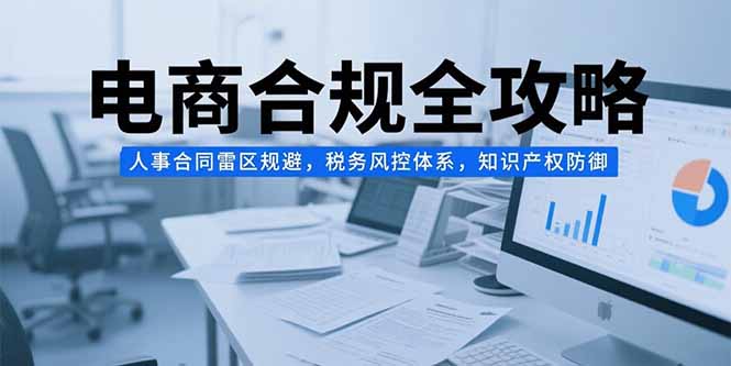 （15377期）电商合规全攻略，人事合同雷区规避，税务风控体系，知识产权防御|无忧资源社