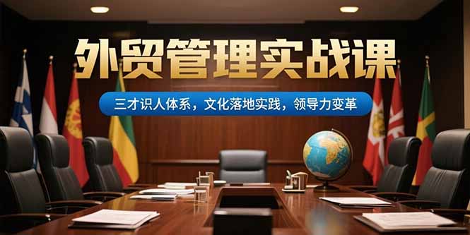 （15380期）外贸管理实战课，三才识人体系，文化落地实践，领导力变革|无忧资源社