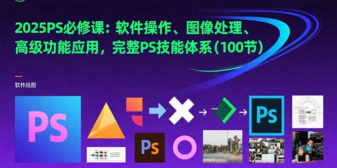 （15430期）2025PS必修课：软件操作、图像处理、高级功能应用，完整PS技能体系(100节)|无忧资源社