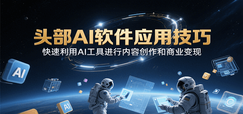头部AI软件应用技巧，快速利用AI工具进行内容创作和商业变现|无忧资源社