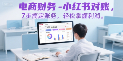 电商财务-小红书对账，7步搞定账务，轻松掌握利润|无忧资源社