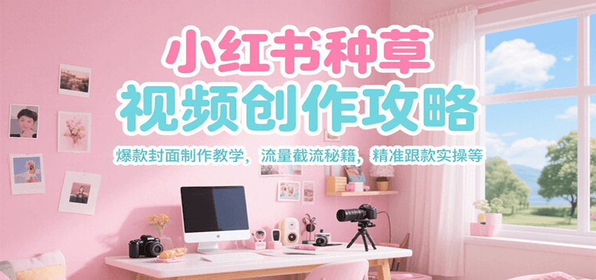 小红书种草视频创作攻略，爆款封面制作教学 ，流量截流秘籍 ，精准跟款实操等|无忧资源社