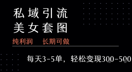 私域卖套图每天3-5单   每单利润99-2张+|无忧资源社