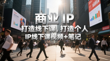 商业IP打造线下课，打造个人 IP线下课视频+笔记|无忧资源社