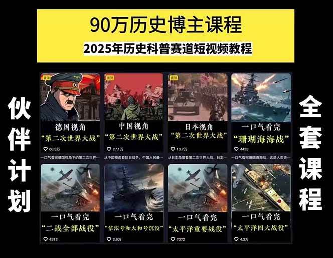 图片[2]|短视频历史赛道实战教程，手机电脑双端剪辑教程和账号运营指南与变现技巧|无忧资源社