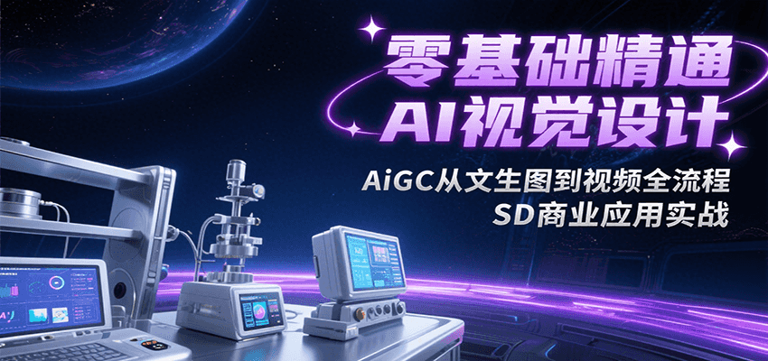 零基础精通AI视觉设计，AiGC从文生图到视频全流程，SD商业应用实战|无忧资源社