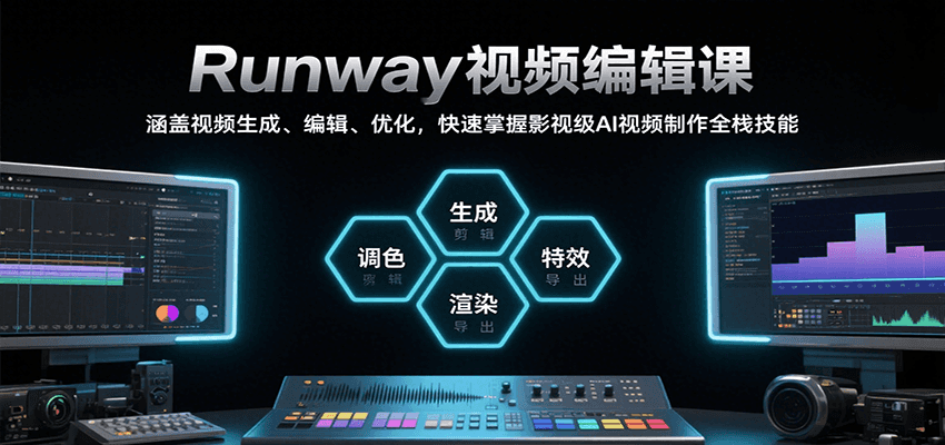 Runway视频编辑课，涵盖视频生成、编辑、优化，快速掌握影视级AI视频制作全栈技能|无忧资源社