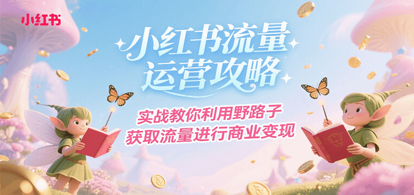 小红书流量运营攻略，实战教你利用野路子获取流量进行商业变现|无忧资源社