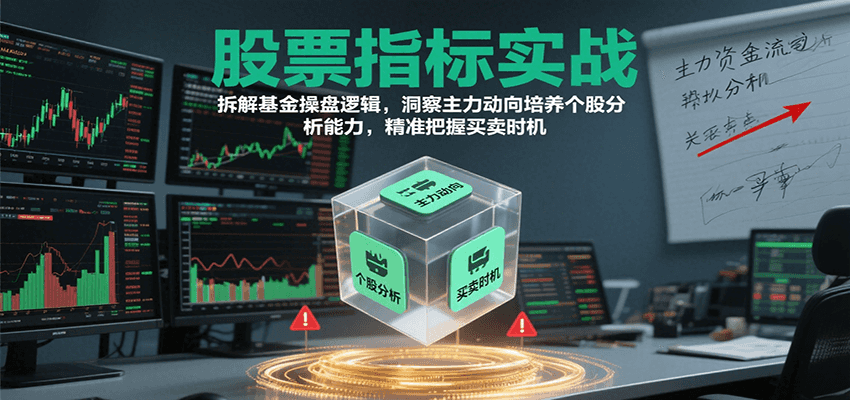股票指标实战，基金操盘逻辑拆解，洞察主力动向培养个股分析能力把握买卖时机（更新）|无忧资源社