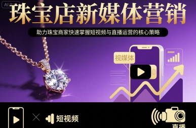 珠宝店新媒体营销，助力珠宝商家快速掌握短视频与直播运营的核心策略|无忧资源社
