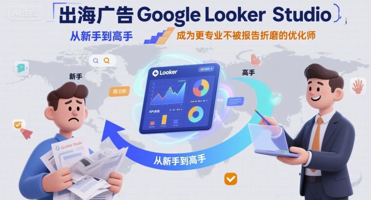 出海广告Google Looker Studio从新手到高手，成为更专业不被报告折磨的优化师|无忧资源社