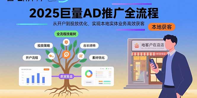 （15608期）2025巨量AD推广全流程，从开户到投放优化，实现本地实体业务高效获客|无忧资源社