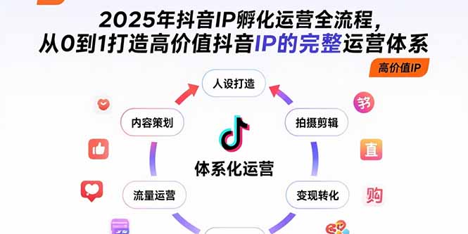 （15610期）2025年抖音IP孵化运营全流程，从0到1打造高价值抖音IP的完整运营体系|无忧资源社