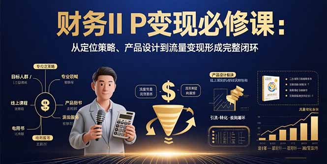 （15728期）财务IP变现必修课：从定位策略、产品设计到流量变现形成完整闭环|无忧资源社