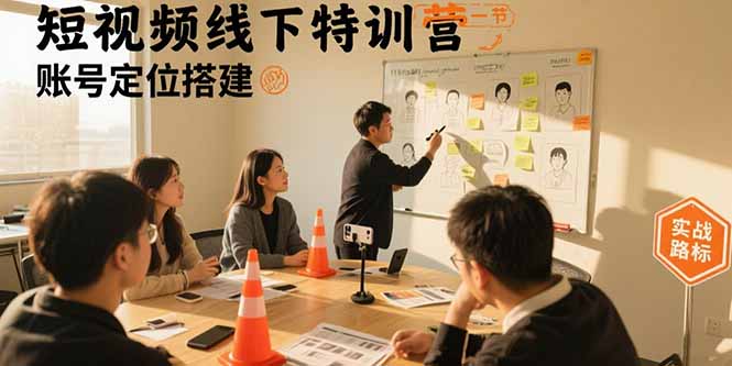 （15707期）短视频线下特训营：账号定位搭建/口播号拍摄剪辑/直播间流量入口/变现实战|无忧资源社