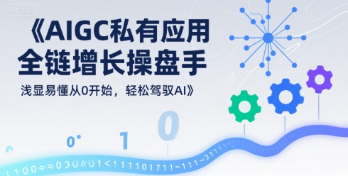 AIGC私有化应用全链增长操盘手，浅显易懂从0开始，轻松驾驭AI|无忧资源社