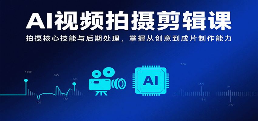 AI视频拍摄剪辑课，拍摄核心技能与后期处理，掌握从创意到成片制作能力|无忧资源社
