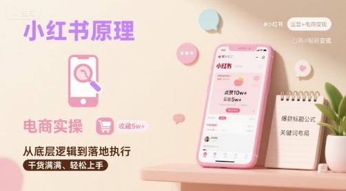 小红书原理以及详细实操流程，小红书电商教程|无忧资源社