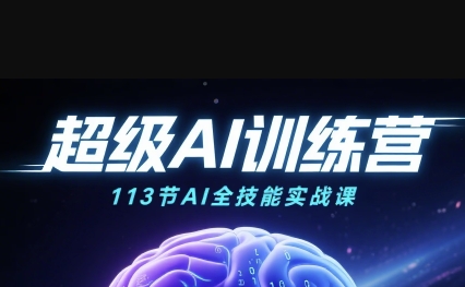 超级AI视频：绘画、带货、职场全场景113节通关课，解锁AI无限可能，开启精彩AI之旅|无忧资源社